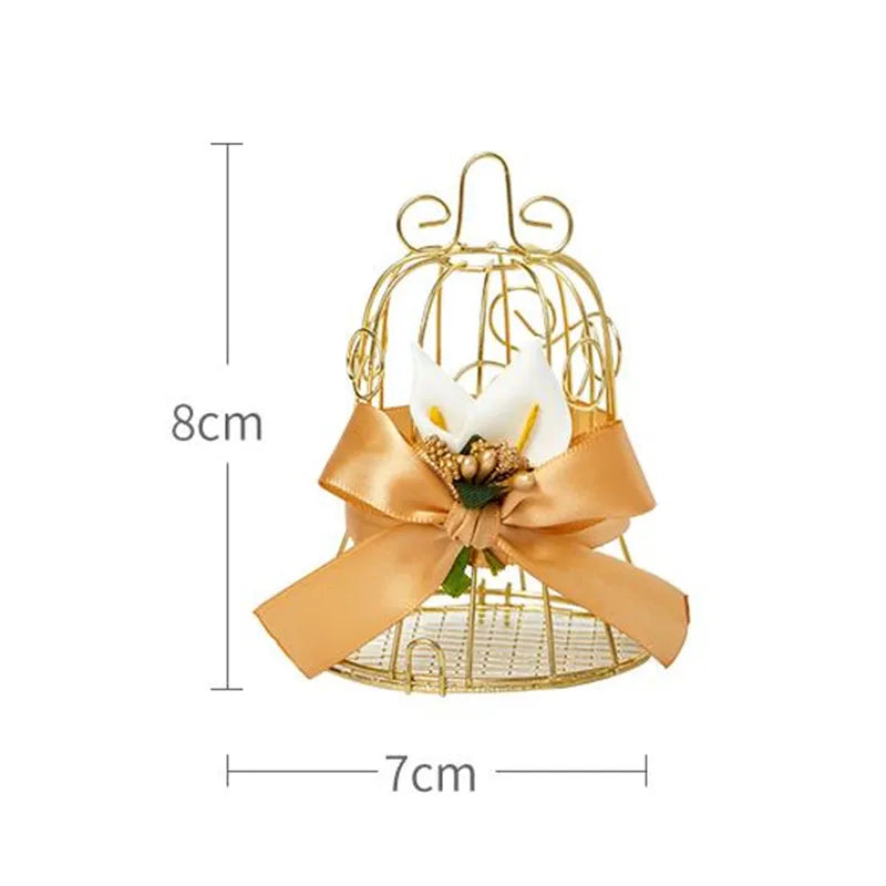 Golden Bell Candy Gift Boxes with Ribbon — Wedding & Party Favours