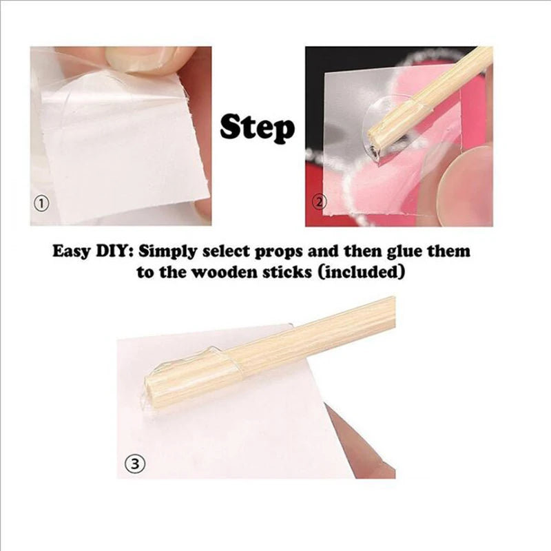 Wedding Photo Booth Props Set (27 Pieces)