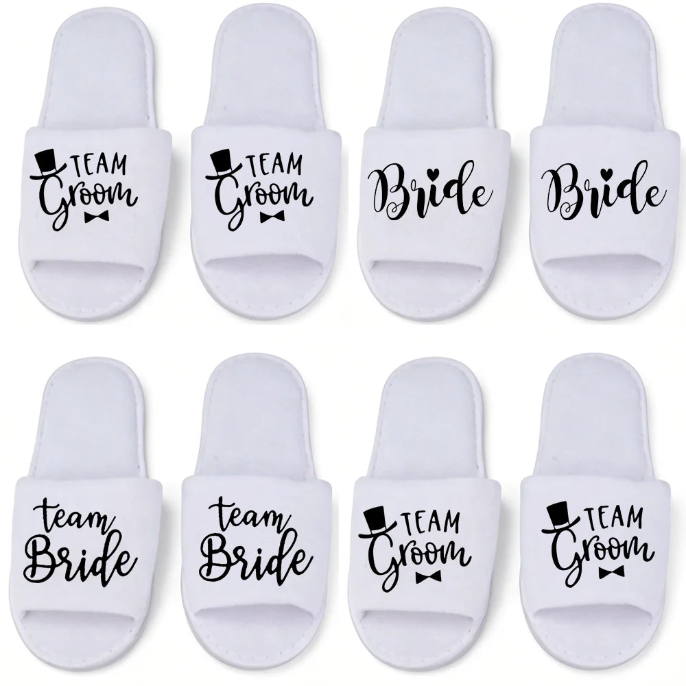 Team Bride & Team Groom Slipper Set