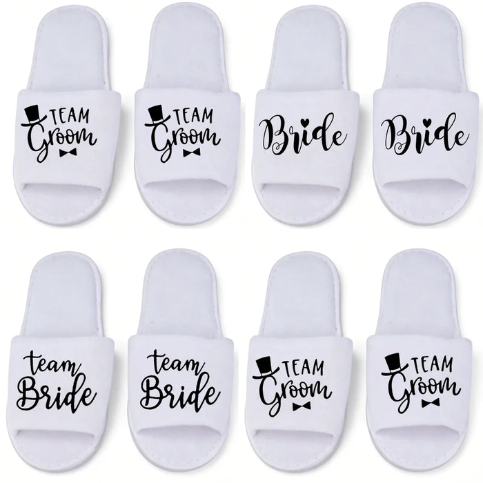 Team Bride & Team Groom Slipper Set