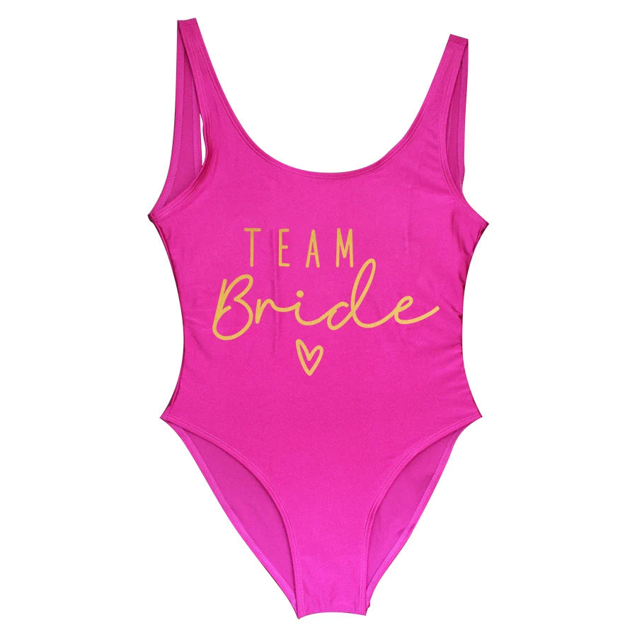 Hen Party One-Piece Swimsuit – Bride To Be Bachelorette Swimwear