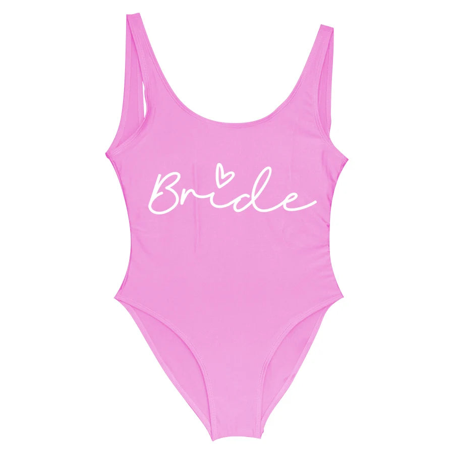 Hen Party One-Piece Swimsuit – Bride To Be Bachelorette Swimwear