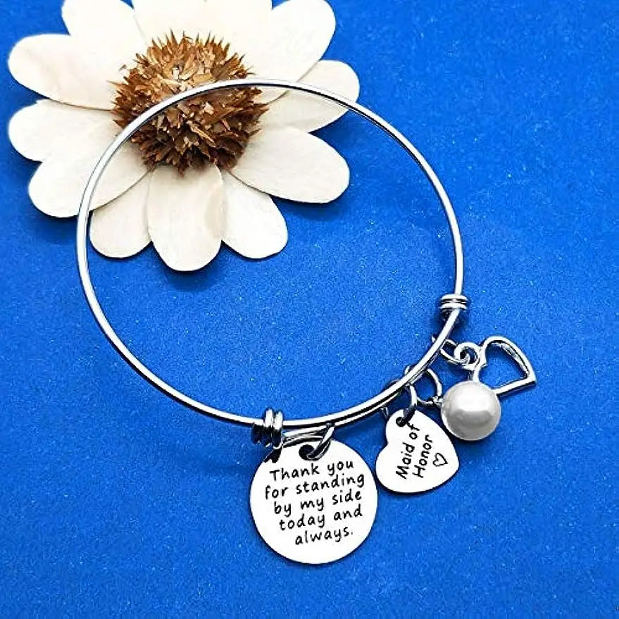 Bridesmaid Thank You Bangle Bracelet