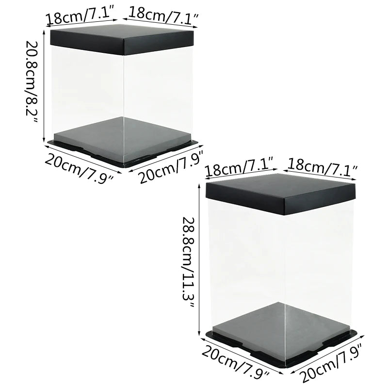 Transparent Cake Gift Box — 20cm & 28cm