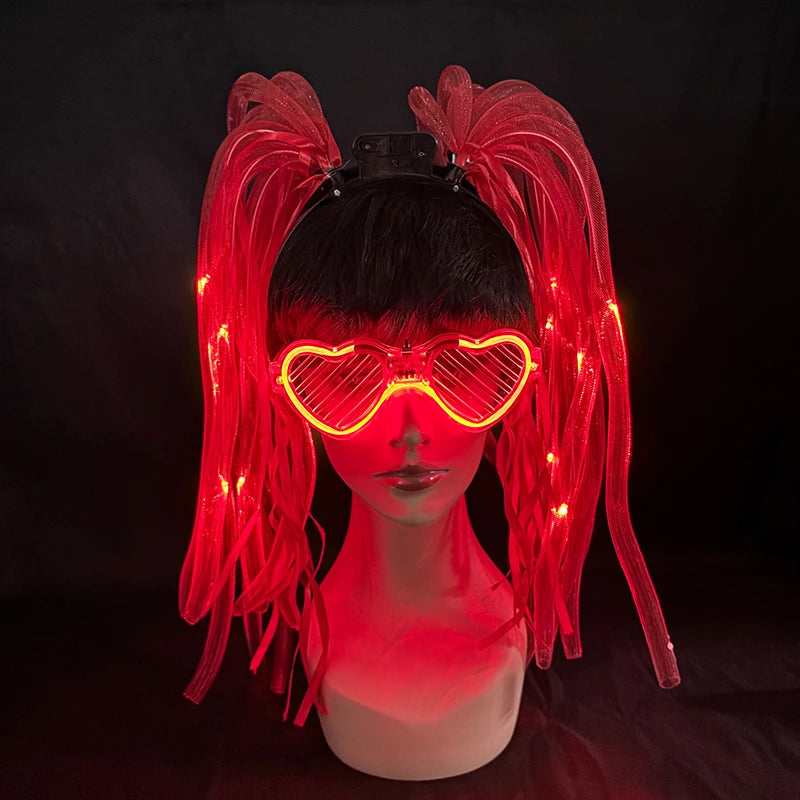 LED Noodle Headband & Glasses | Bachelorette Party Costume Accessory