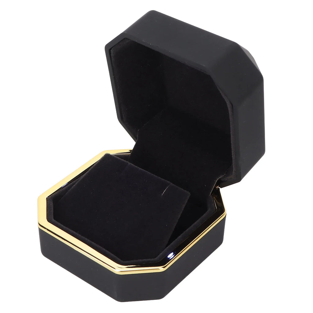 LED Lighted Jewellery Gift Box — Earring & Ear Stud Display Case (Black or White)