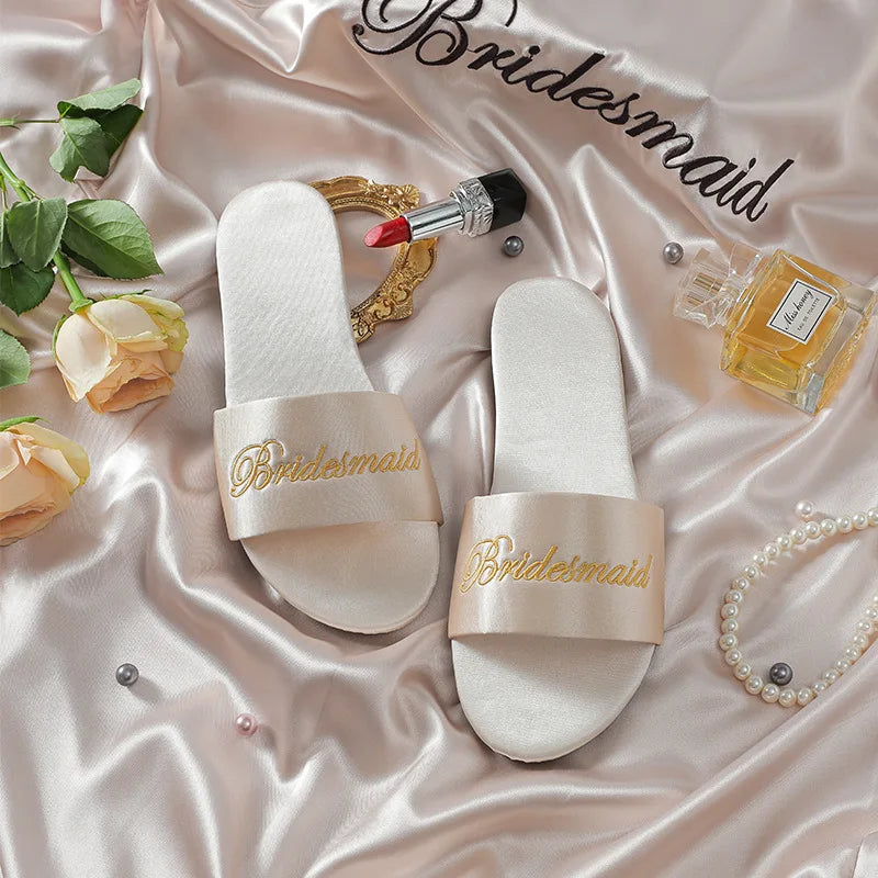 Bride & Bridesmaid Satin Slippers