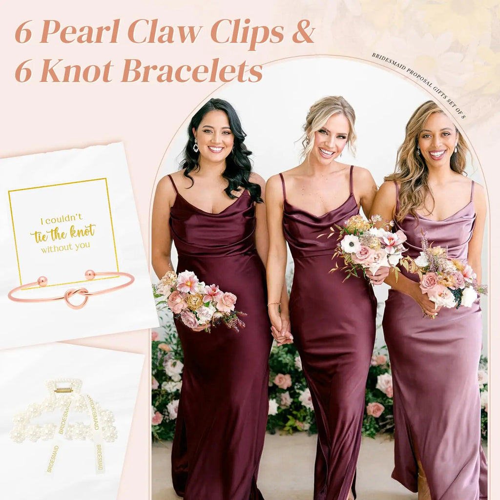 Bridesmaid Bracelet Set | Gold Tone Hen Party Gift