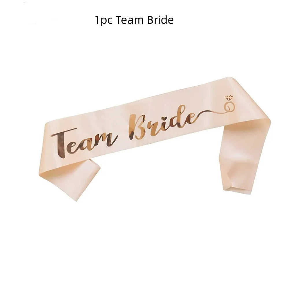 Rose Gold Hen Party Sash Set – Bride To Be & Team Bride Sashes