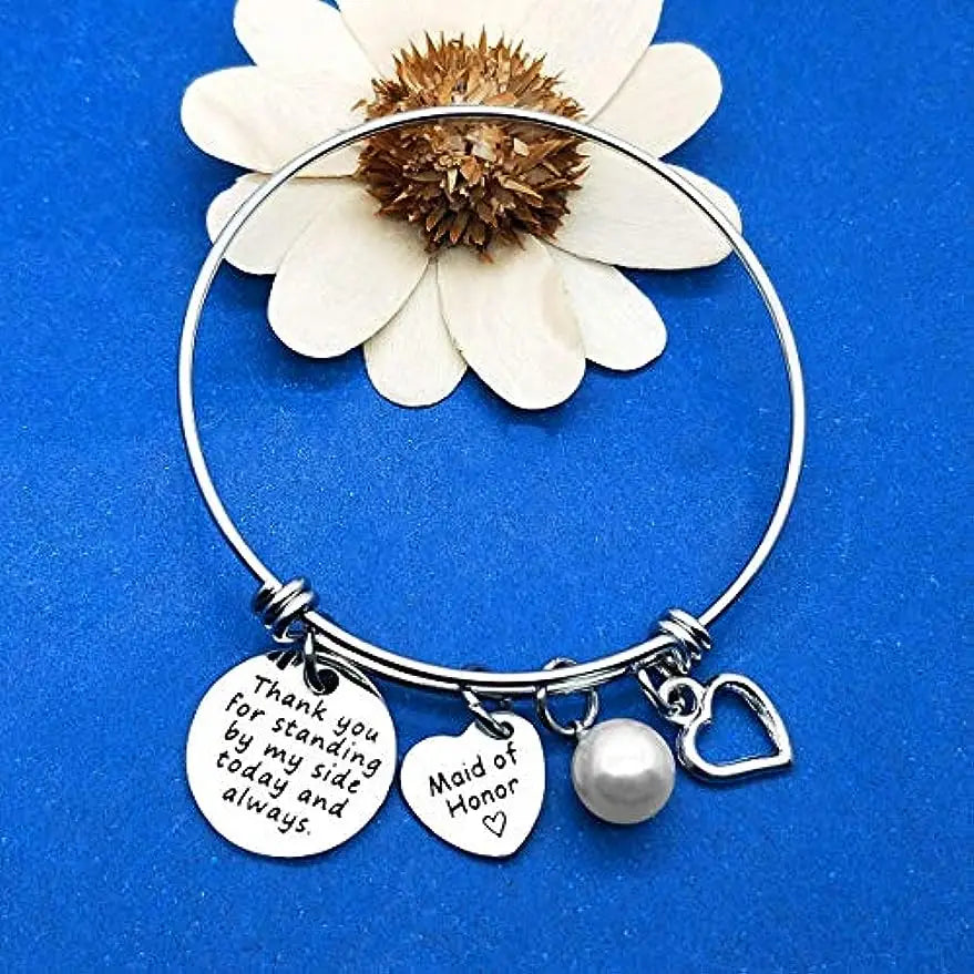 Bridesmaid Thank You Bangle Bracelet