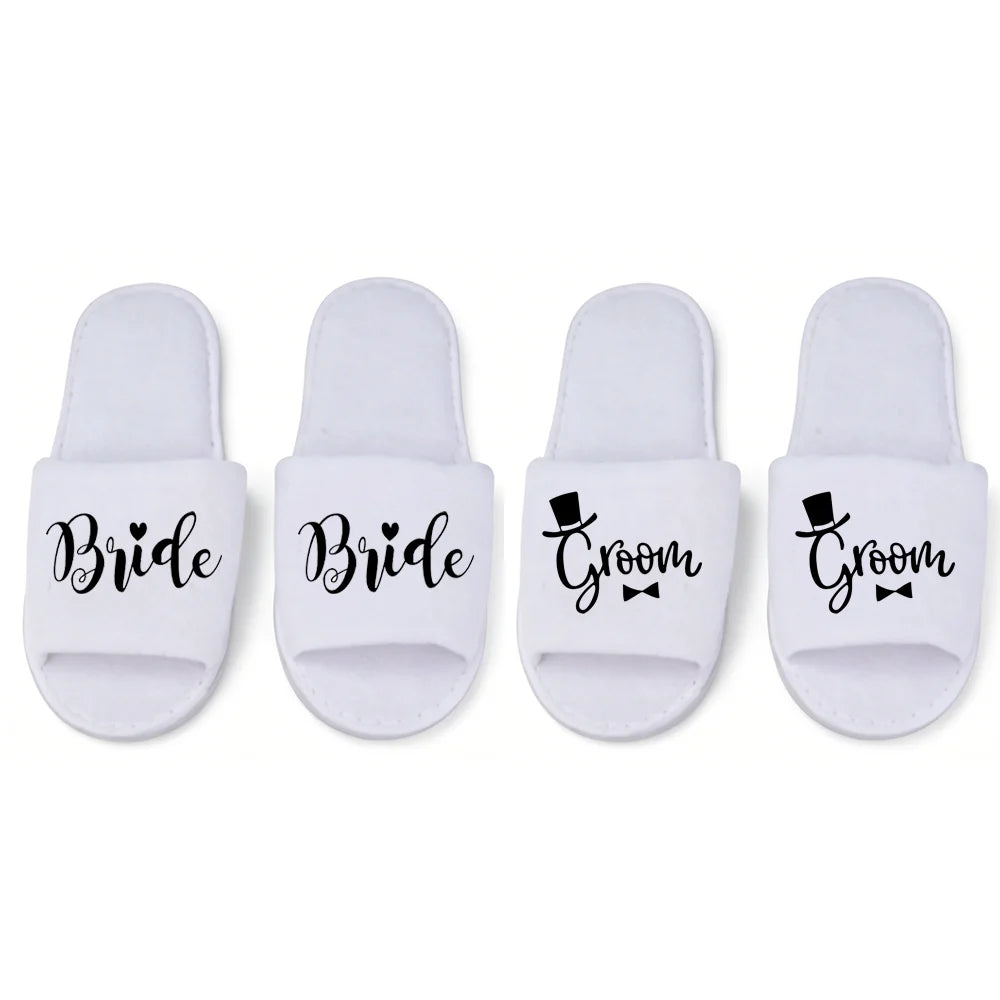 Team Bride & Team Groom Slipper Set