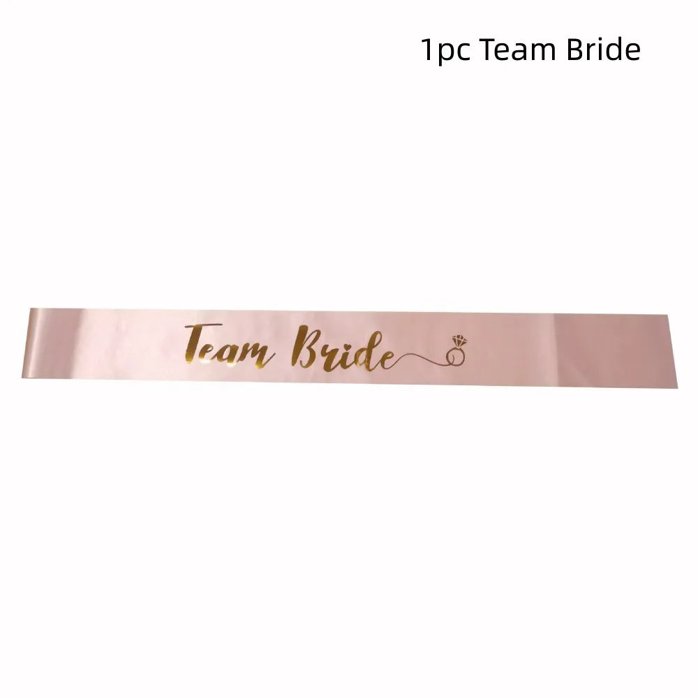 Rose Gold Hen Party Sash Set – Bride To Be & Team Bride Sashes