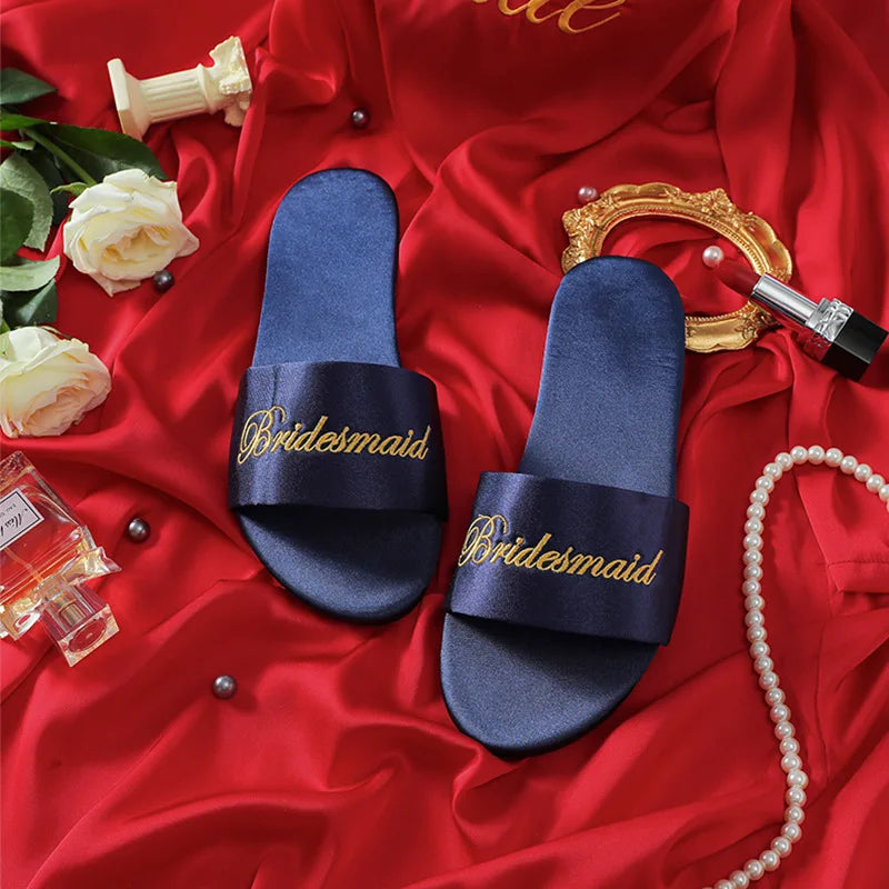 Bride & Bridesmaid Satin Slippers