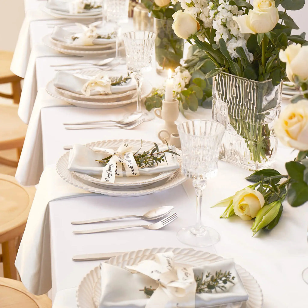 Satin Dinner Napkins 30x30cm — Wedding and Party Table Decoration (Pack of 24)