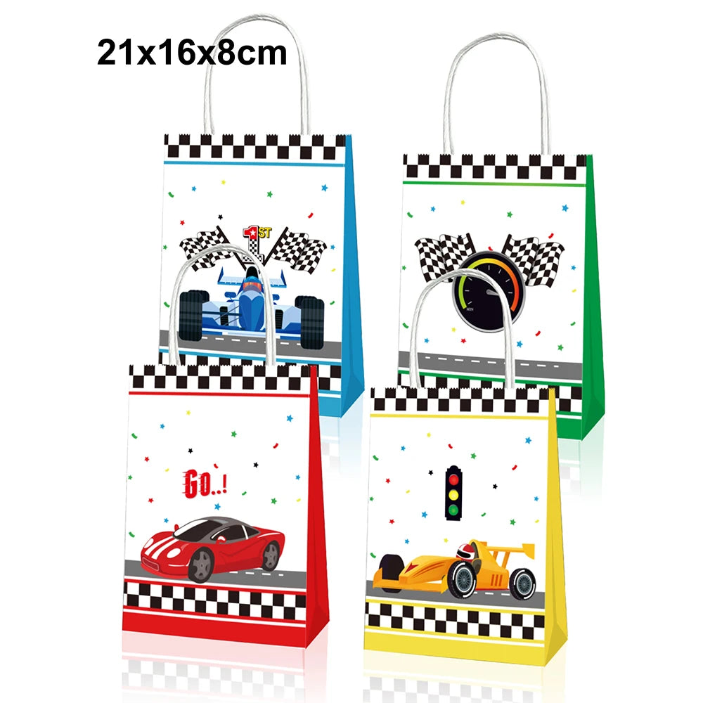 Racing Car Theme Party Gift Boxes — Kids Birthday Favour Boxes (10, 20 or 30 Pack)