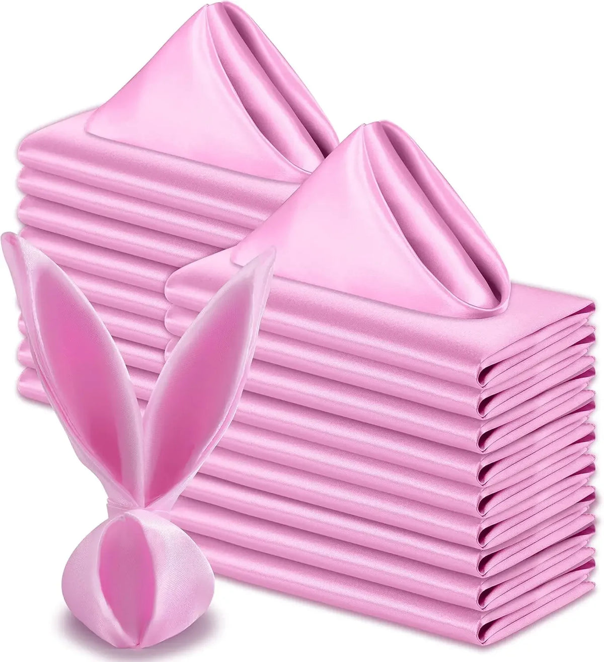 Satin Dinner Napkins 30x30cm — Wedding and Party Table Decoration (Pack of 24)