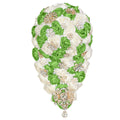 Crystal Bride Waterfall Bouquet – Handmade Satin Rose Bridal Bouquet