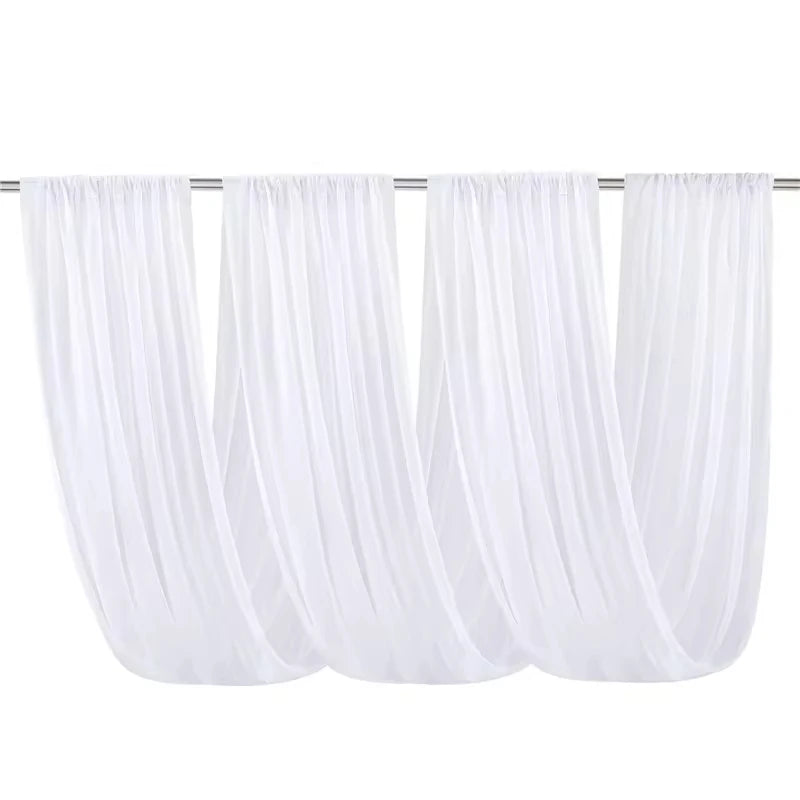 Wedding Ceiling Drape Curtains — Sheer Fabric Backdrop for Wedding and Event Decoration