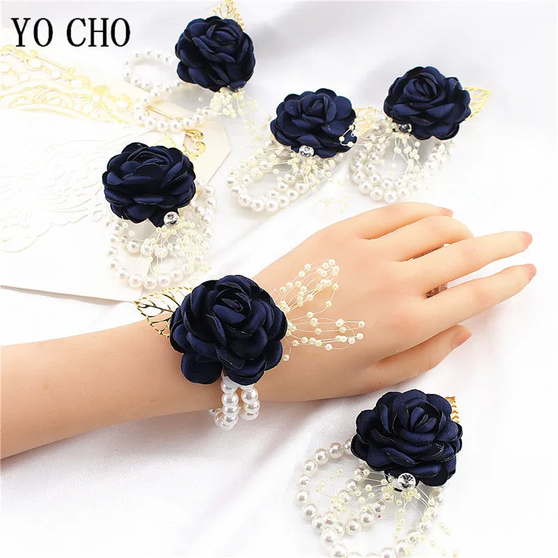 Bridesmaid Wrist Flower Corsage Bracelet