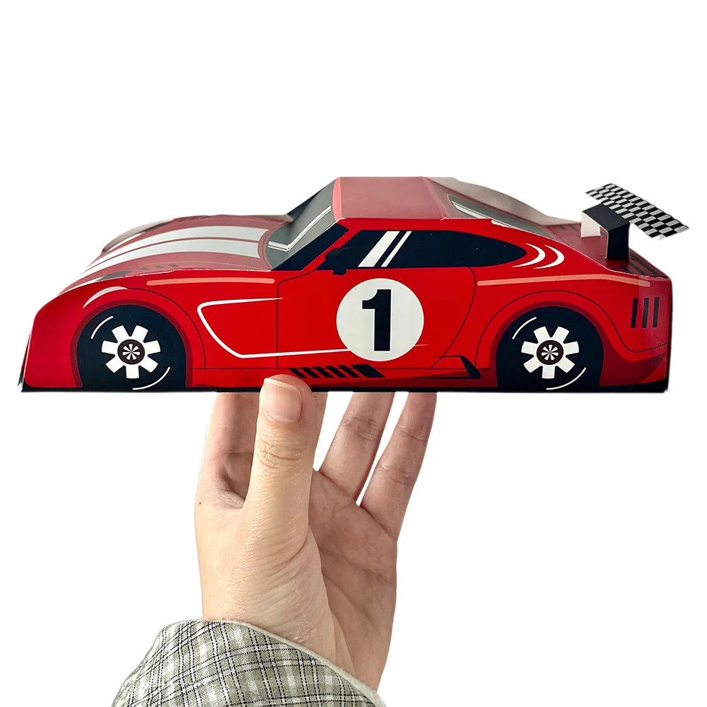 Racing Car Theme Party Gift Boxes — Kids Birthday Favour Boxes (10, 20 or 30 Pack)