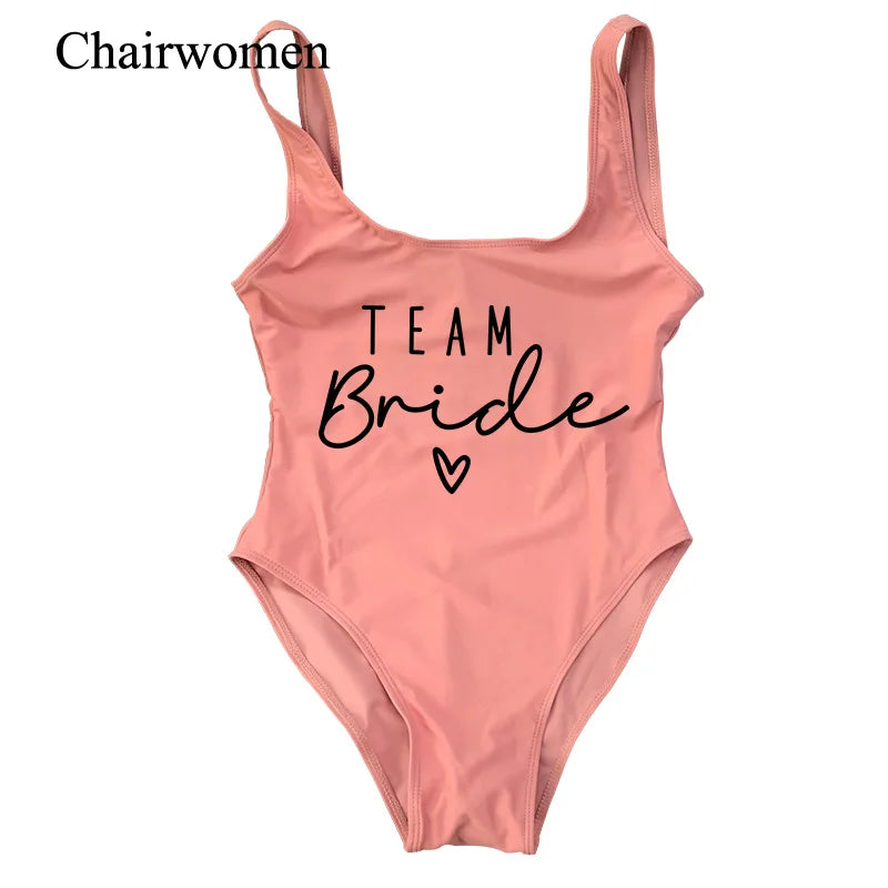 Hen Party One-Piece Swimsuit – Bride To Be Bachelorette Swimwear