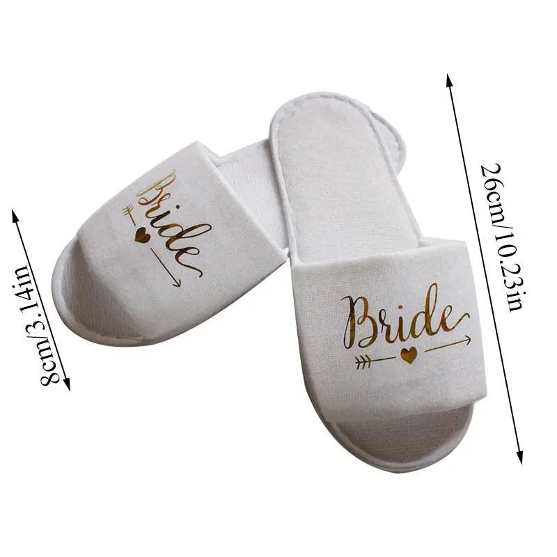 Bride To Be Slippers – Soft Flat Bridal Party Slippers for Hen Parties & Wedding Morning