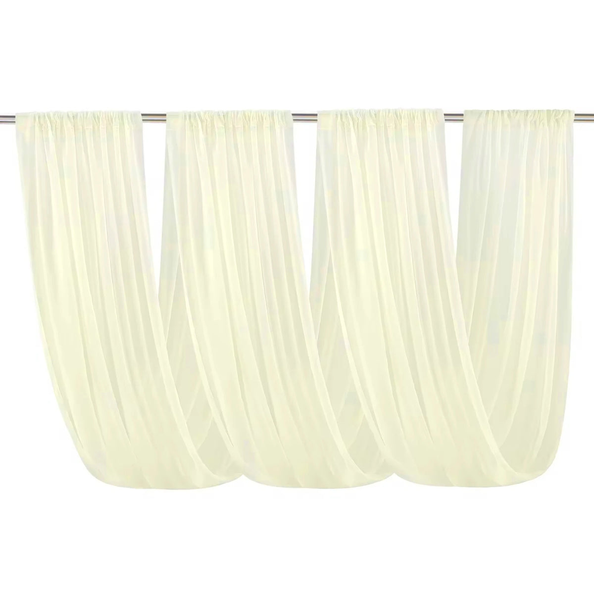 Wedding Ceiling Drape Curtains — Sheer Fabric Backdrop for Wedding and Event Decoration