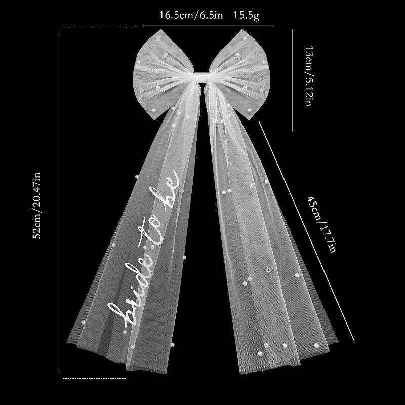 Bride To Be Bow Veil