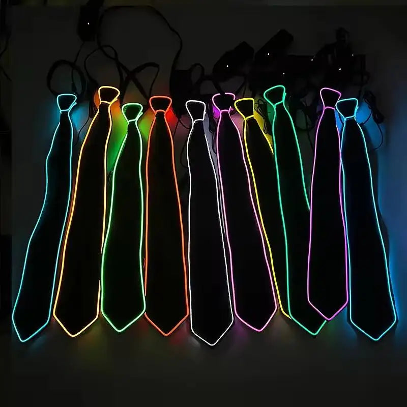 LED Light Up Necktie | Flashing Glow Tie for Party, Festival & Events