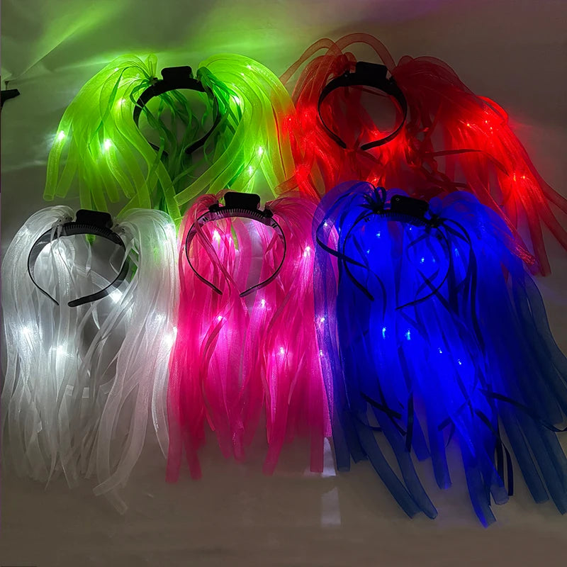 LED Noodle Headband & Glasses | Bachelorette Party Costume Accessory