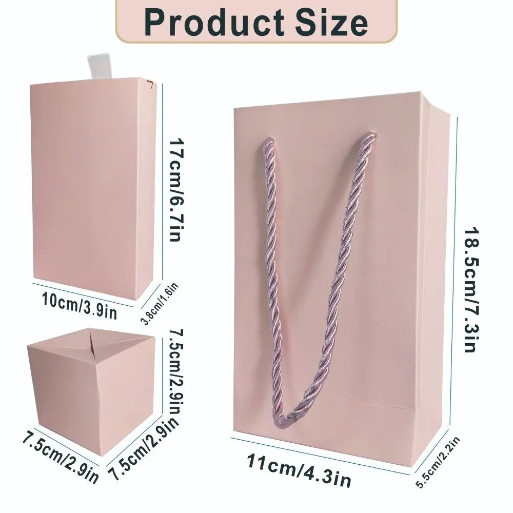 Romantic Surprise Jumping Gift Box — Handmade Folding Bouncy Box for Birthdays & Anniversaries (Black & Pink)