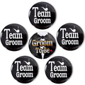 Bride to Be & Team Bride Groom Button Badge Set