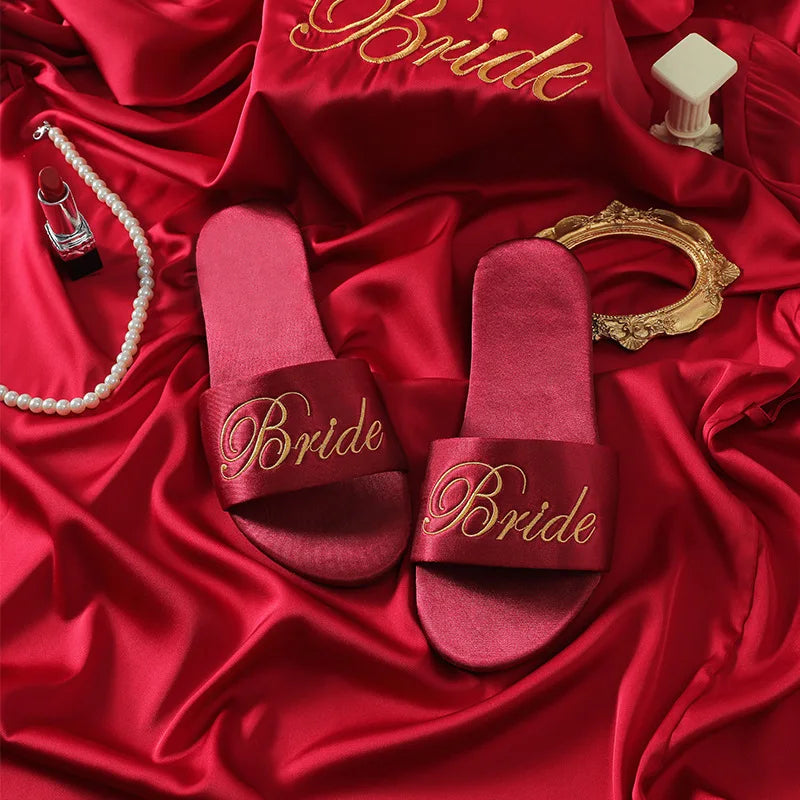 Bride & Bridesmaid Satin Slippers