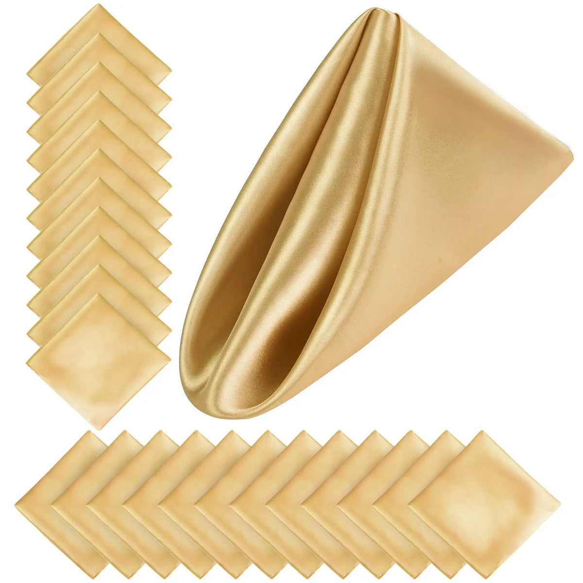 Satin Dinner Napkins 30x30cm — Wedding and Party Table Decoration (Pack of 24)