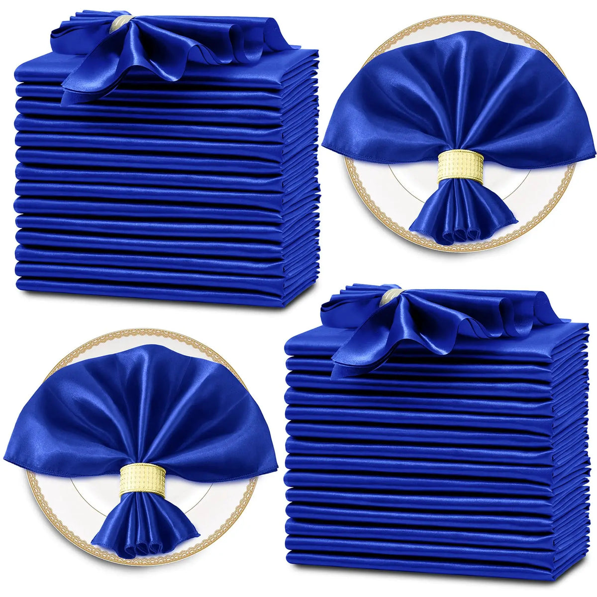 Satin Dinner Napkins 30x30cm — Wedding and Party Table Decoration (Pack of 24)