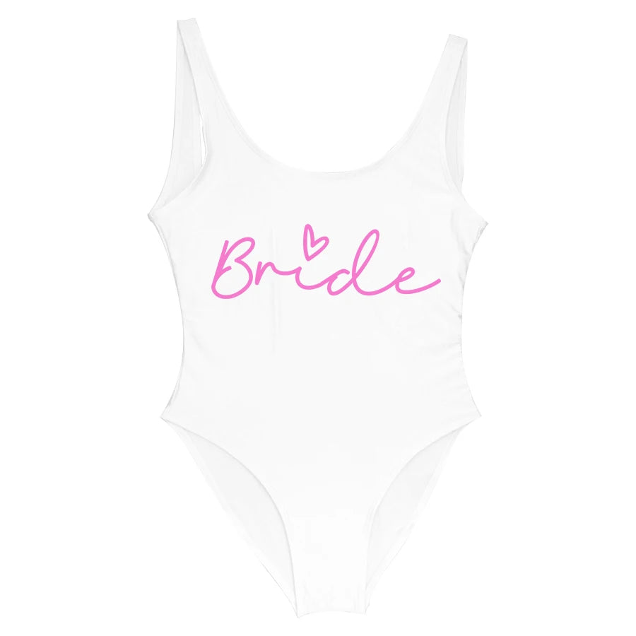 Hen Party One-Piece Swimsuit – Bride To Be Bachelorette Swimwear