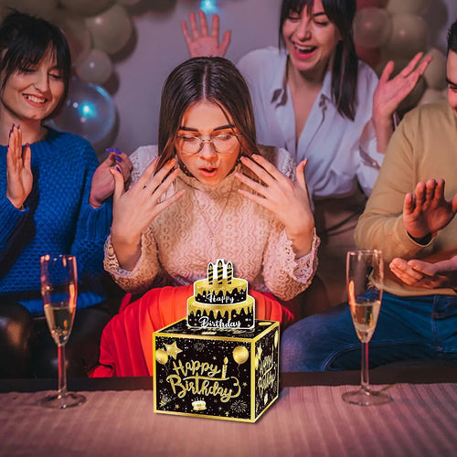 Birthday Cash Gift Box — Funny Surprise Money Pulling Box for Men & Women