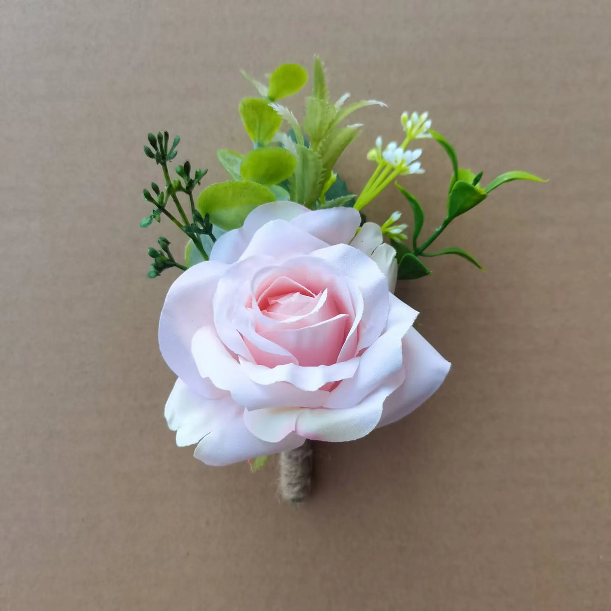 Silk Rose Wrist Corsage & Boutonniere