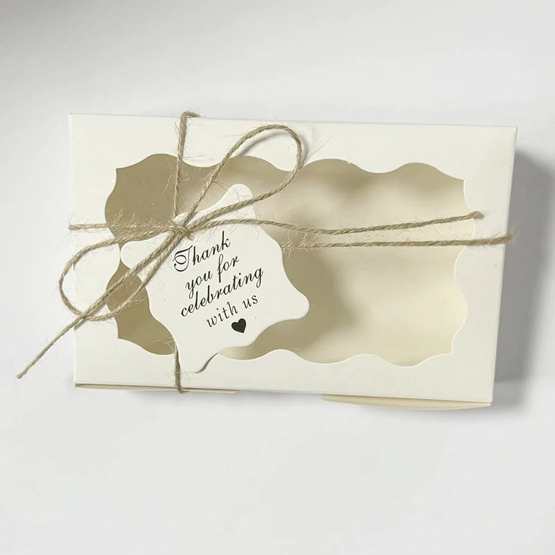 Kraft Paper Candy Favour Boxes — Window Design (10 or 20 Pack)