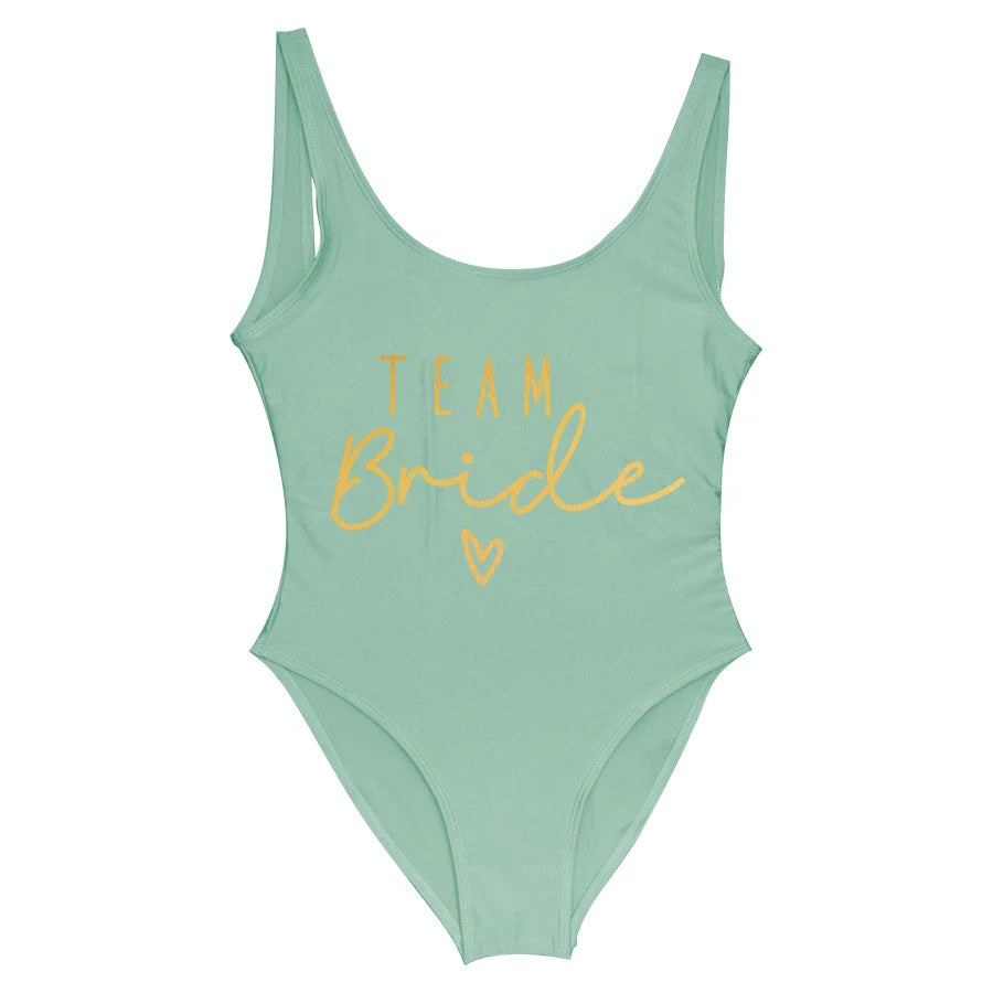Hen Party One-Piece Swimsuit – Bride To Be Bachelorette Swimwear