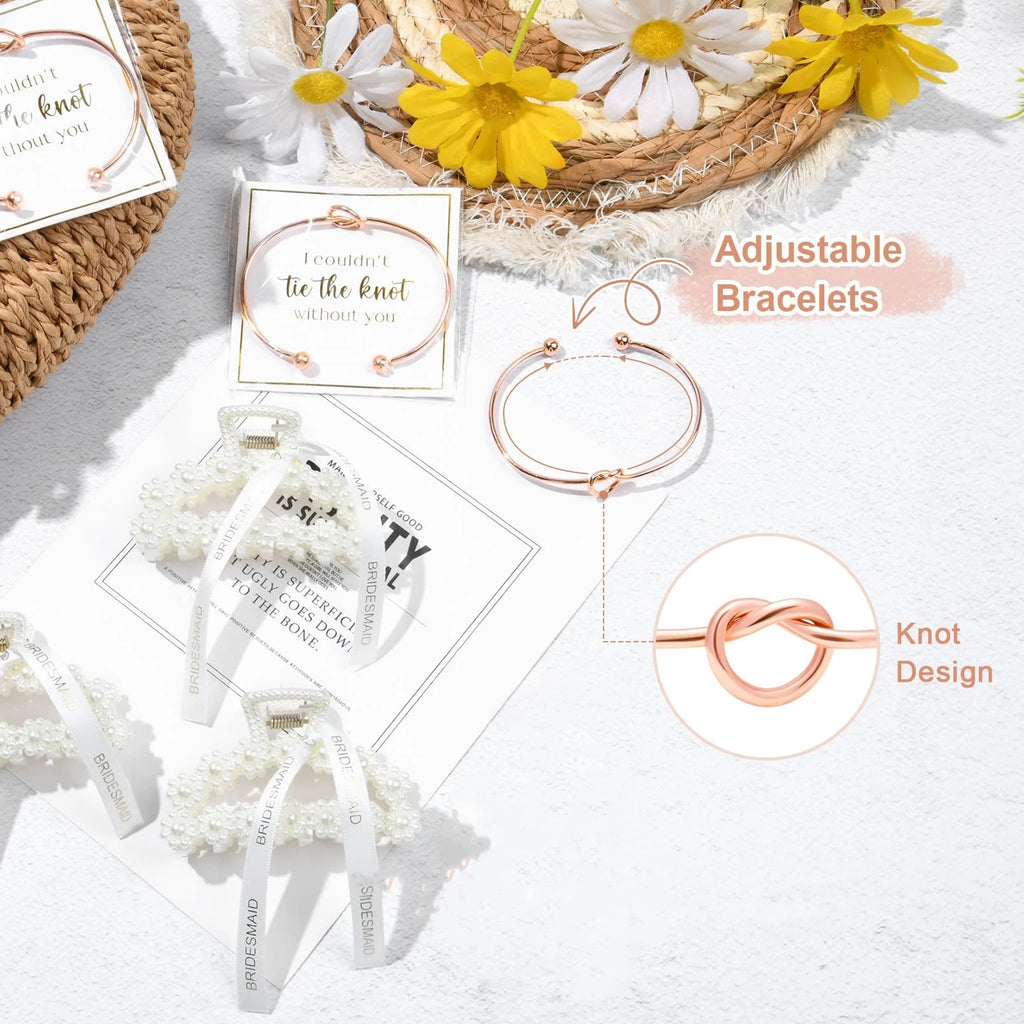 Bridesmaid Bracelet Set | Gold Tone Hen Party Gift