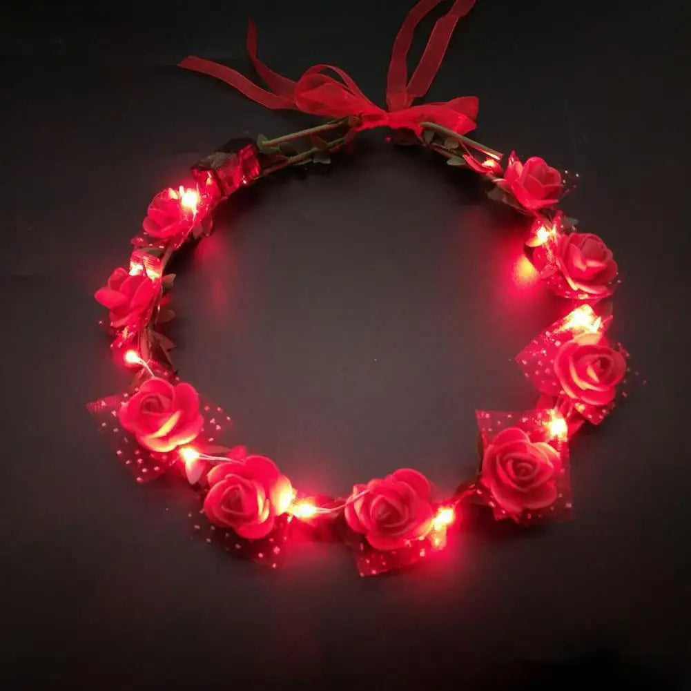 LED Light Flower Crown Headband