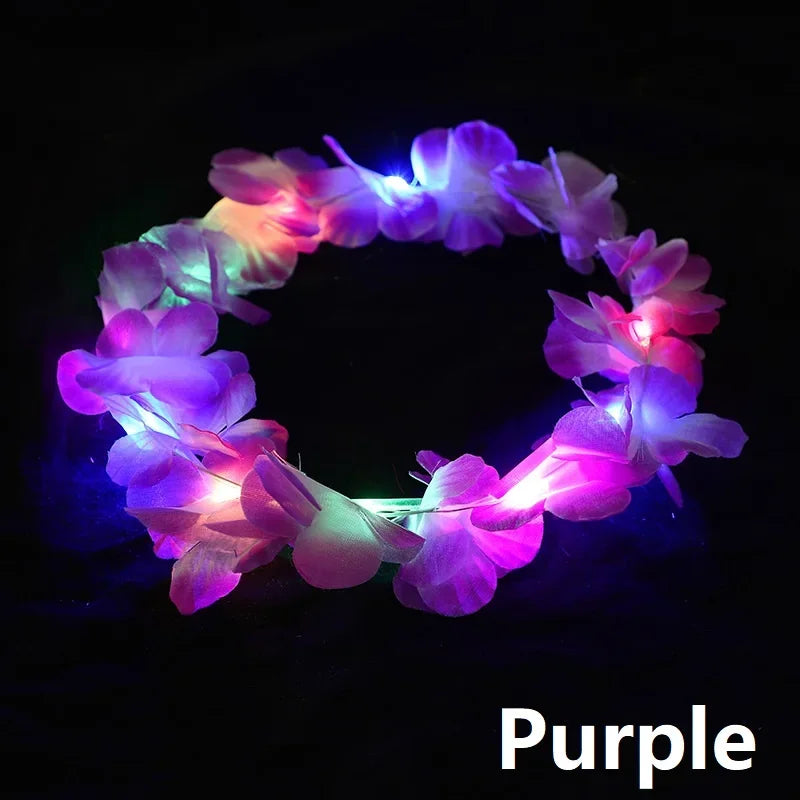 LED Flower Crown Headband | Glow Party & Festival Decoration