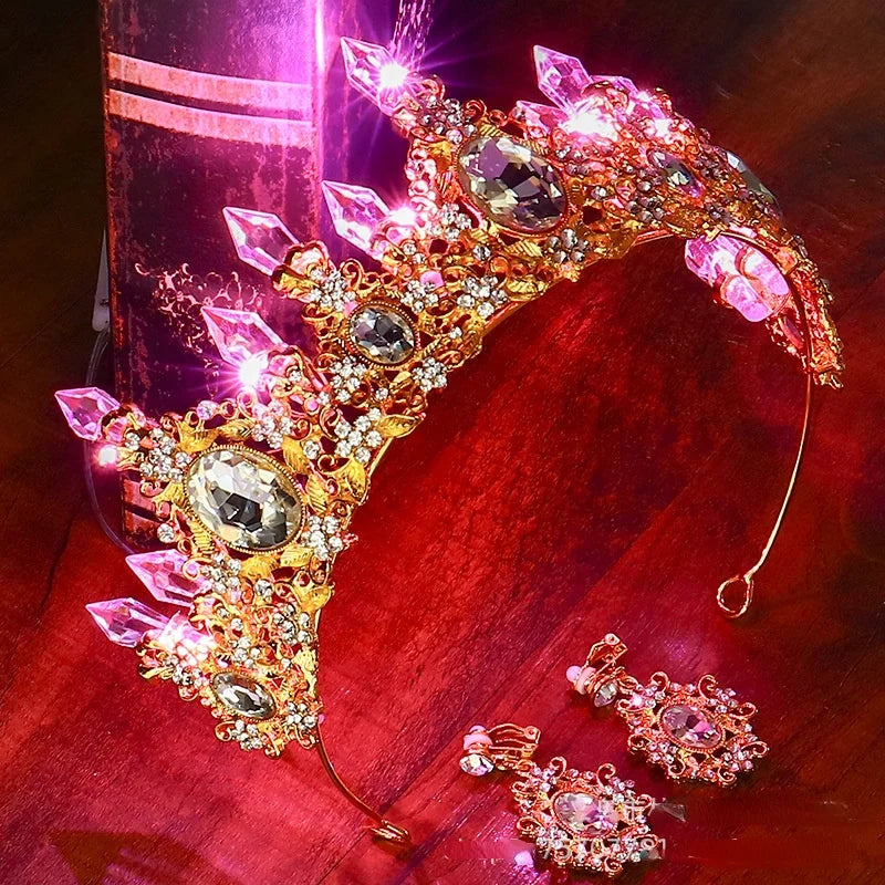 Glow Bride Crown Tiara with LED Lights