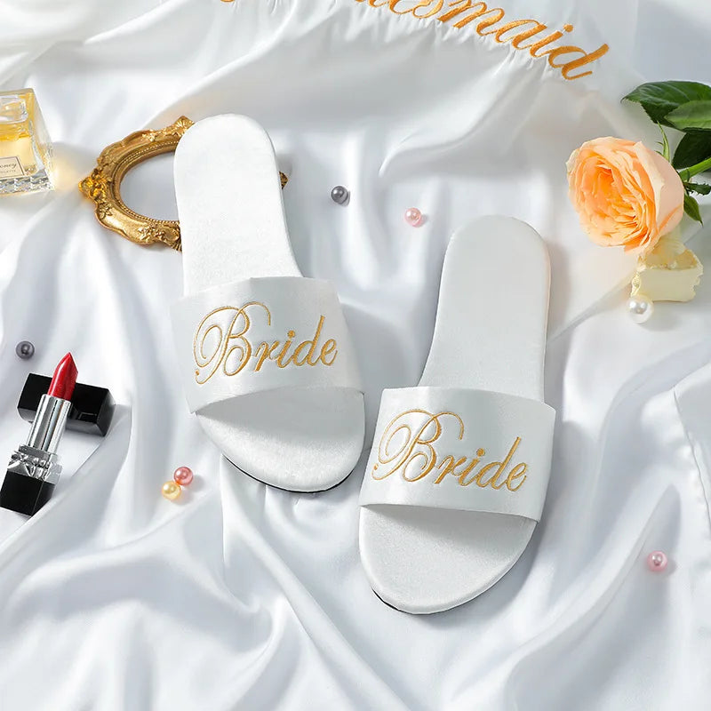 Bride & Bridesmaid Satin Slippers
