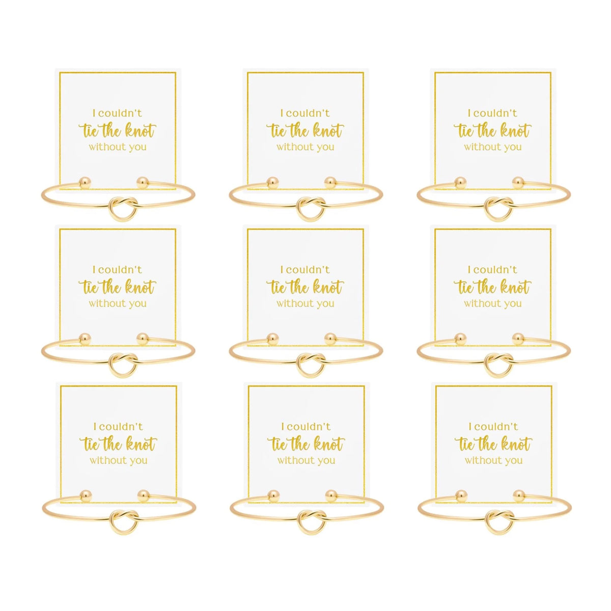 Bridesmaid Bracelet Set | Gold Tone Hen Party Gift