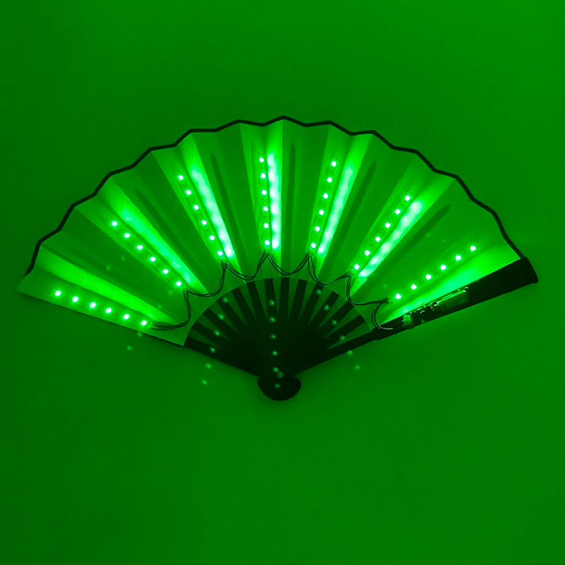 LED Folding Fan | Glow Hand Fan for Rave, Party & Stage Performance