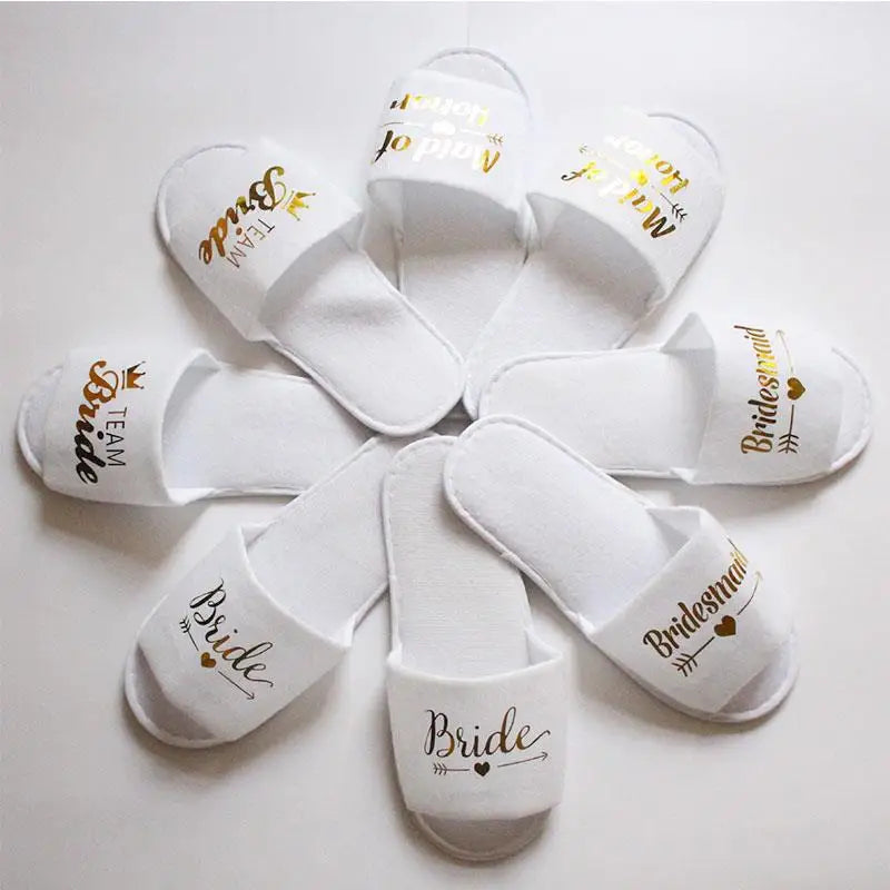 Bride To Be Slippers – Soft Flat Bridal Party Slippers for Hen Parties & Wedding Morning