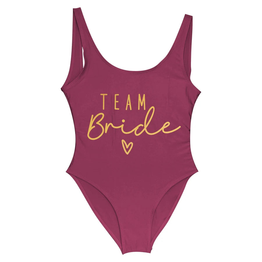 Hen Party One-Piece Swimsuit – Bride To Be Bachelorette Swimwear