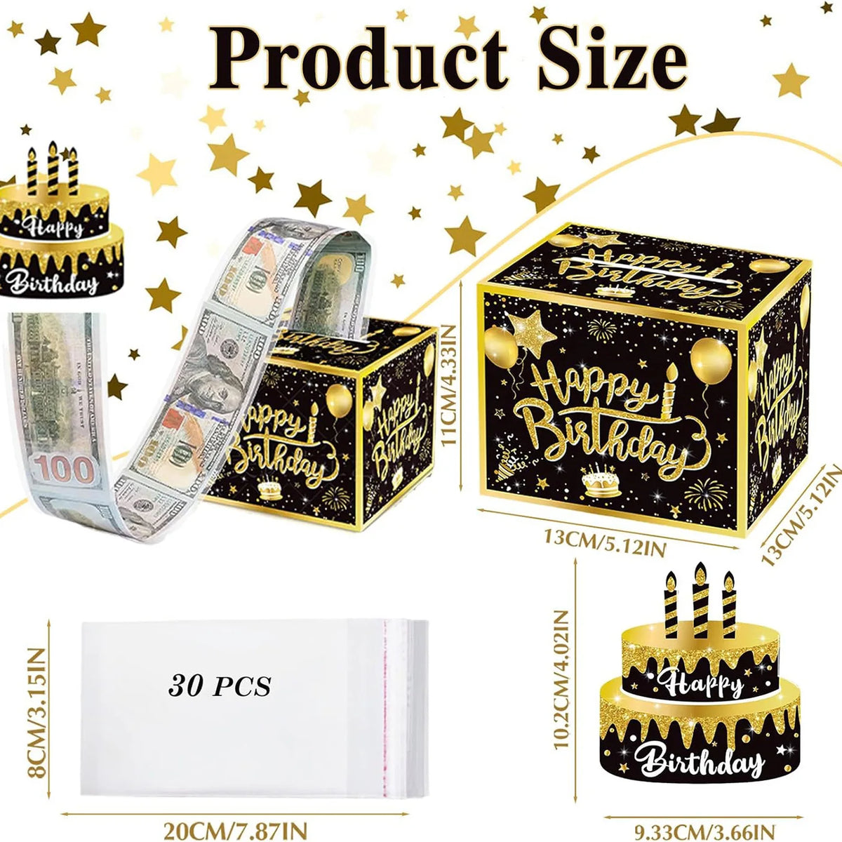 Birthday Cash Gift Box — Funny Surprise Money Pulling Box for Men & Women